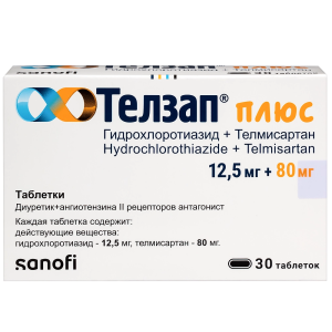 Купить  Телзап Плюс таб 12,5мг+80мг №30