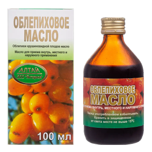 Купить  Облепиховое масло 100 мл для внутреннего и местного применения