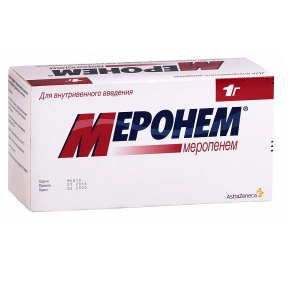 Купить  Меронем пор д/р-ра д/в/в введ 1г фл №10