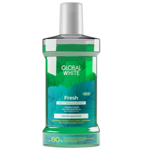 Global White Fresh 300 мл ополаскиватель для полости рта освежающий Купить Global White Fresh 300 мл ополаскиватель для полости рта освежающий