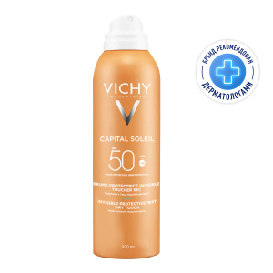 Купить  Vichy Capital Soleil спрей-вуаль увлажняющий SPF 50+, 200мл