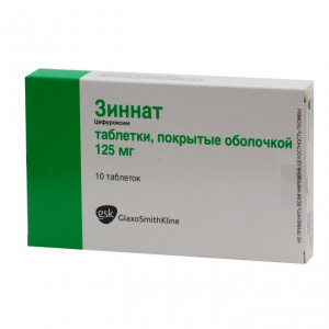 Купить  Зиннат таб ппо 125мг №10