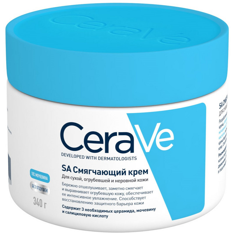 Купить CeraVe крем 340г смягчающий для сухой, огрубевшей и неровной кожи 
