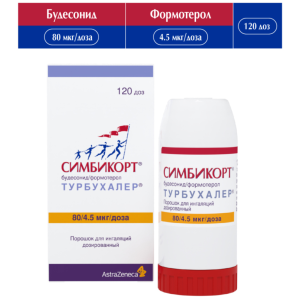 Купить  Симбикорт Турбухалер пор д/инг доз 80мкг+4,5мкг 120ДОЗ