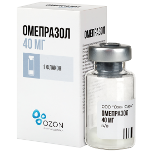 Купить  Омепразол лиофил д/р-ра д/инф 40мг фл