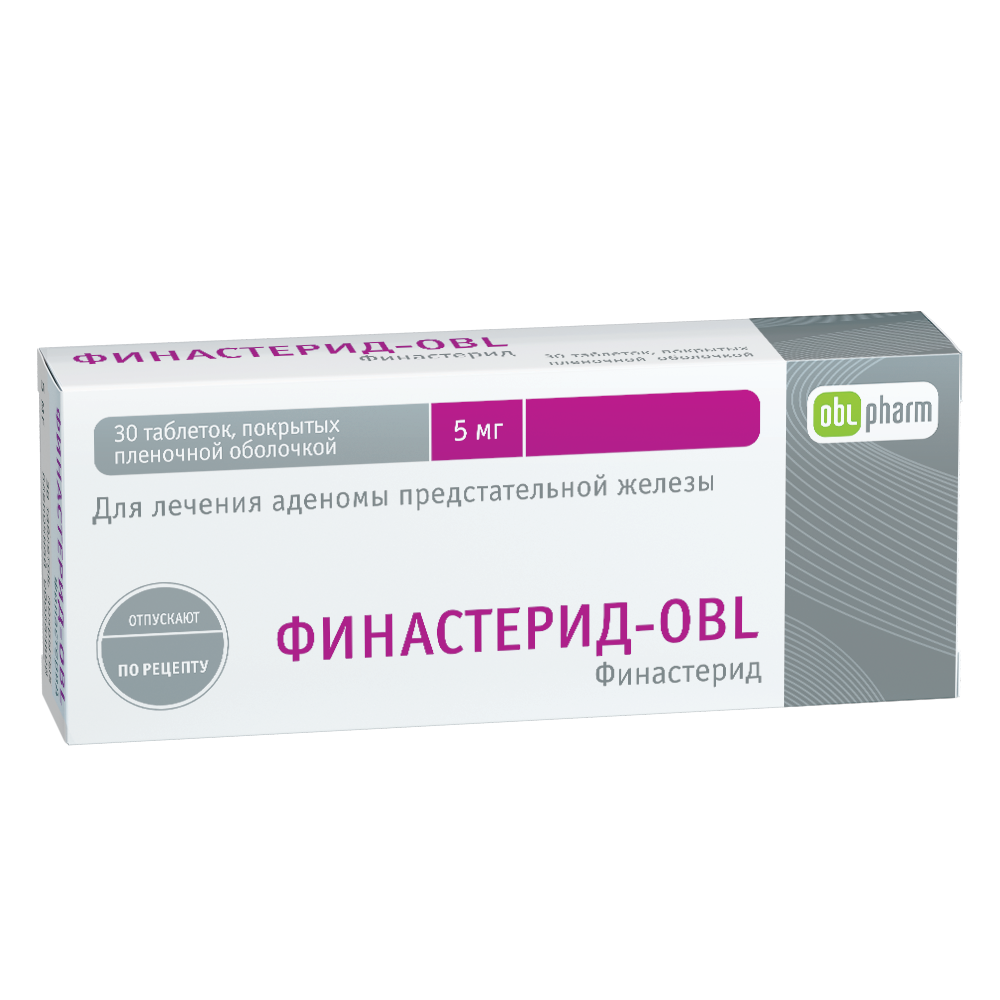 Финастерид-OBL таблетки ппо 5мг №30  по цене 298 ₽ в интернет .