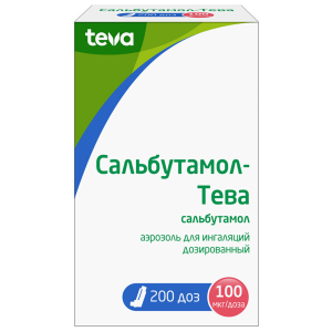 Купить  Сальбутамол-Тева аэр д/инг дозир 100мкг/доза 200доз