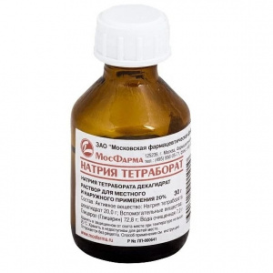 Купить  Натрия Тетраборат в глицерине р-р д/наруж и местн примен 20% фл 30г