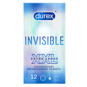 Durex Invisible XXL презервативы ультра тонкие 12 шт.