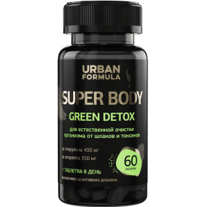 Купить  Urban Formula Super Body Грин Детокс/Green Detox таблетки массой 1100 мг, 60 шт