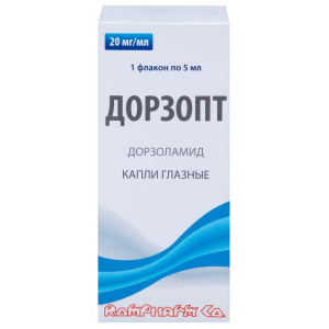 Купить  Дорзопт 2 % 5 мл 1 шт капли глазные