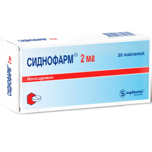 Сиднофарм таб 2мг №30 Купить Сиднофарм таб 2мг №30