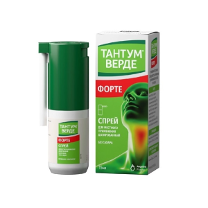 Купить  Тантум Верде Форте 15 мл 88 доз спрей 