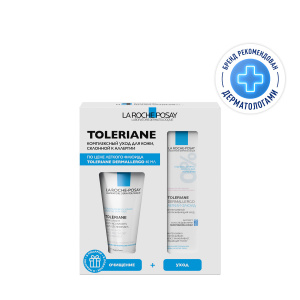 Купить  La Roche-Posay Toleriane Dermallergo набор 40 мл флюид + 50 мл гель очищающий + 3 мл уход для контура глаз