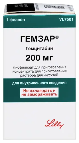 Купить  Гемзар лиофил д/р-ра д/инф 200мг фл №1