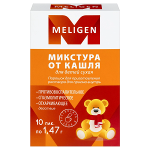 Купить  Микстура от кашля сухая 1,47 г 10 шт порошок для приготовления раствора для приема внутрь для детей