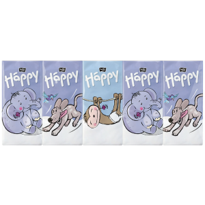 Купить  Хэппи платки носовые 3-х слойные №10*10