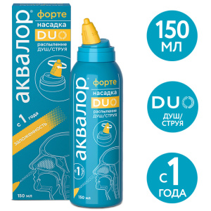 Купить  Аквалор Экстра Форте Дуо спрей д/промыв носа 150мл алоэ вера и ромашка