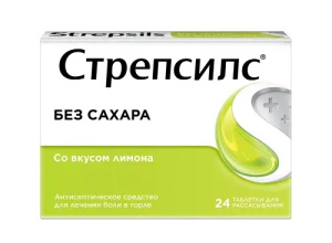 Купить  Стрепсилс таблетки для рассасывания без сахара №24 лимон