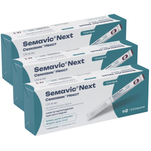 Купить  Набор 3 уп. Семавик Некст 1 мг/доза 3 мл 1 шприц-ручка + 4 иглы