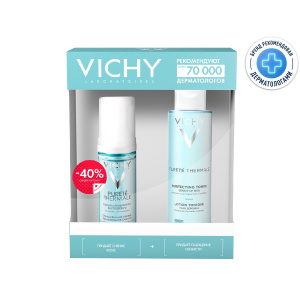 Купить  Vichy Purete Thermale тоник д/лица 200мл совершенствующий +пенка 150мл