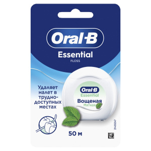 Купить  Oral-B Essential Floss 50 м зубная нить вощеная мятный вкус