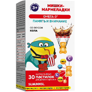 Купить  Мишки-Мармеладки Омега-3 пастилки жевательные №30