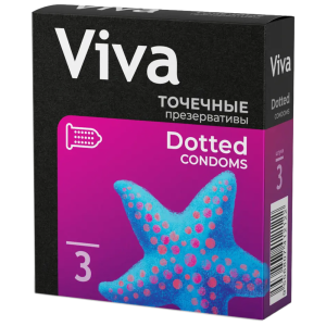 Купить  Viva презервативы с точечным рефлением 3 шт.