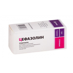 Цефазолин порошок д/р-ра д/в/в и в/м введ фл 1г №1 Купить Цефазолин порошок д/р-ра д/в/в и в/м введ фл 1г №1