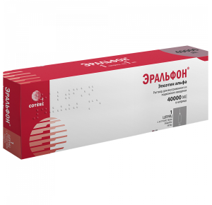 Купить  Эральфон 40 тыс МЕ 1 мл 1 шт раствор для внутривенного и подкожного введения шприц с устойством защитой игл