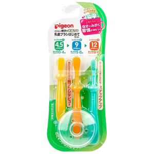 Pigeon Набор зубных щеток для детей от 4,5-9-12 мес, 3 шт Купить Pigeon Набор зубных щеток для детей от 4,5-9-12 мес, 3 шт