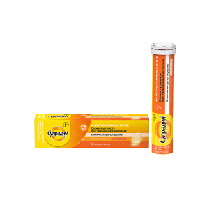 Купить  Супрадин Мультивитамины актив 15 шт таблетки шипучие