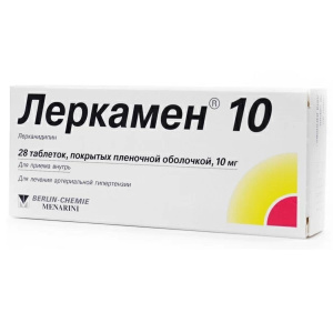 Купить  Леркамен таблетки покрытые пленочной оболочкой 10мг №28