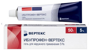 Купить  Ибупрофен-Вертекс гель д/наружн примен 5% туб 50г