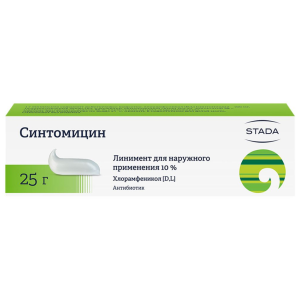 Купить  Синтомицин 10 % 25 г линимент для наружного применения