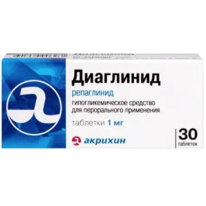 Купить  Диаглинид таб 1мг №30