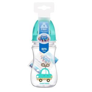 Купить  Canpol Babies Easystart Toys 240 мл бутылочка пластиковая с широким горлышком антиколики 3+ бирюзовая артикул 35/206