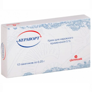 Кераворт крем для наружного применения 5% 0,25г №12 Купить Кераворт крем для наружного применения 5% 0,25г №12