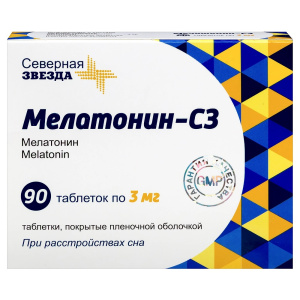 Купить  Мелатонин-СЗ  таб ппо 3мг №90