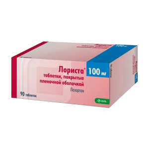 Купить  Лориста таблетки покрытые пленочной оболочкой 100мг №90