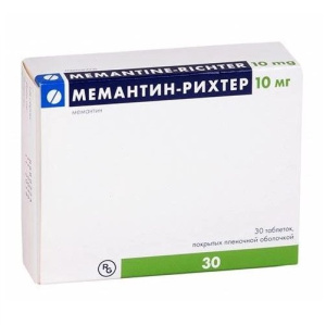 Купить  Мемантин-Рихтер 10 мг 30 шт таблетки покрытые пленочной оболочкой