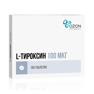 Купить Л-Тироксин таблетки 100мкг №100