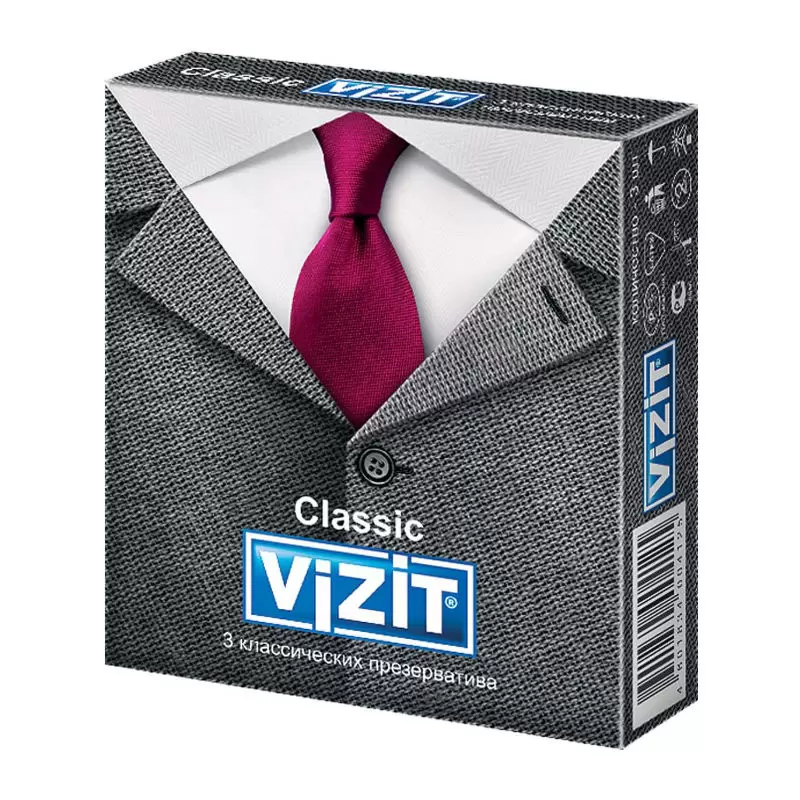 VIZIT Classic презервативы классические 3 шт. Купить VIZIT Classic презервативы классические 3 шт.