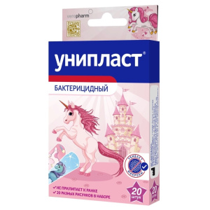 Купить  Пластырь Унипласт Бактерицидный №20 единороги