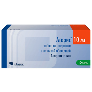 Купить  Аторис таб ппо 10мг №90