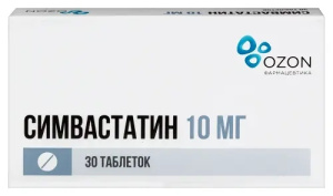 Купить  Симвастатин таб ппо 10мг №30