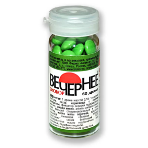Купить  Вечернее Биокор драже №60