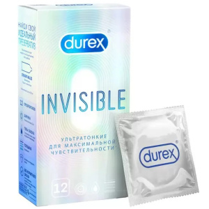 Купить  Durex Invisible презервативы ультра тонкие 12 шт.