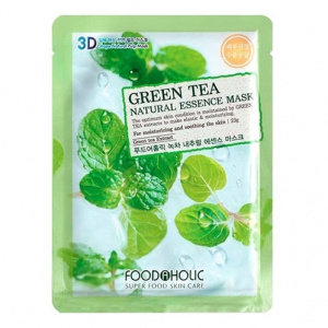Купить  FoodaHolic маска 23г ткан 3D c экстр зел чая Green Tea Natural Essence Mask