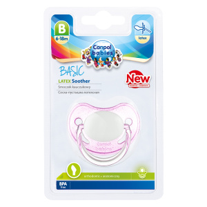 Canpol babies пустышка латекс анатом 6-18 мес basic розовый Купить Canpol babies пустышка латекс анатом 6-18 мес basic розовый
